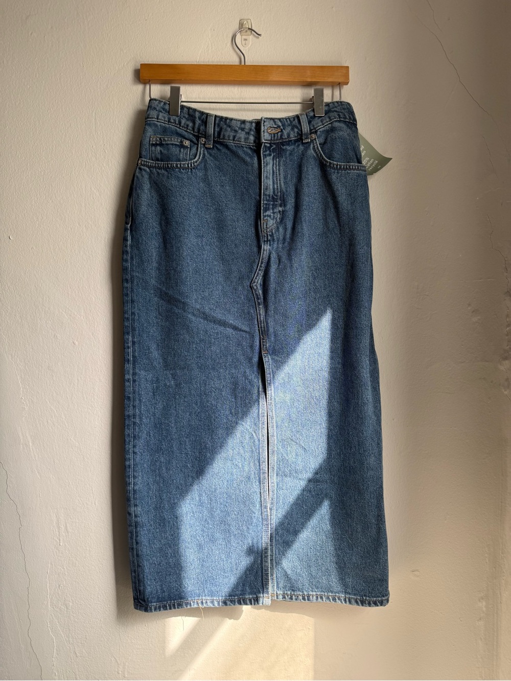 H&M dark wash denim maxi skirt